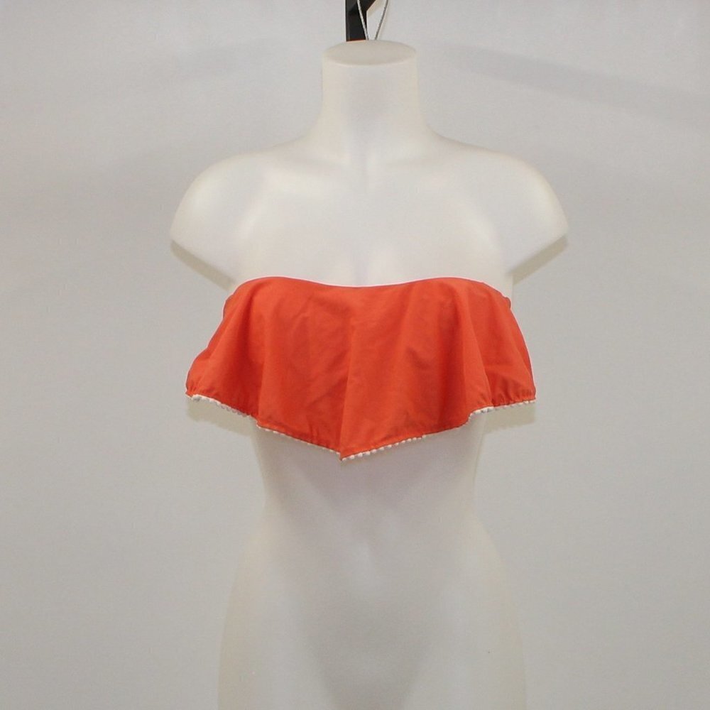 Raisins Flounce Strapless  Bikini Top